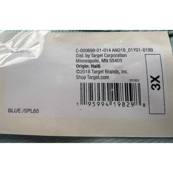 A New Day Women's U-Neck Slim Fit Tank Top Blue 3X - Picture 3 of 3